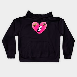 Uno Reverse Love Heart Kids Hoodie